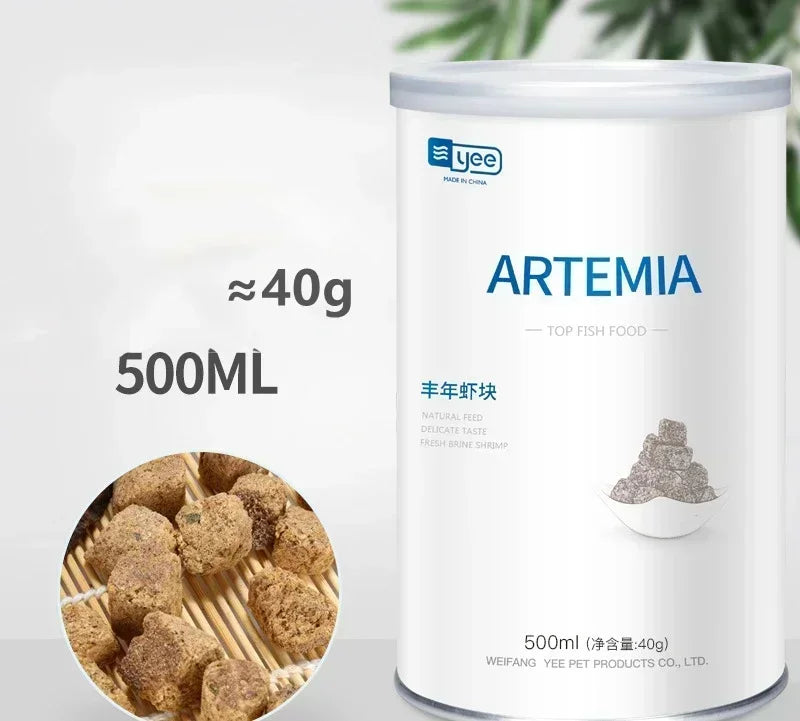 YEE Freeze Dried Artemia Salina Red Blood Worm Fish Food Feed for All Kinds of Tropical Aquarium Small Food
