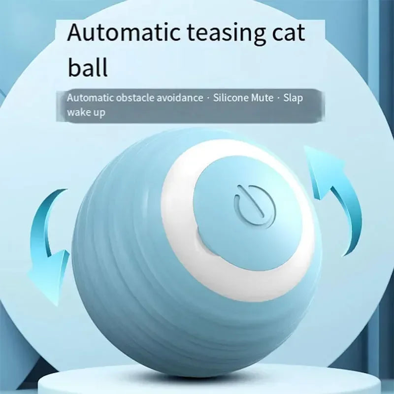 Interactive Cat Toys Ball Automatic Rotating Rolling Ball Rechargeable Smart Pet Toy Stimulate Hunting Instinct for Your Kitty