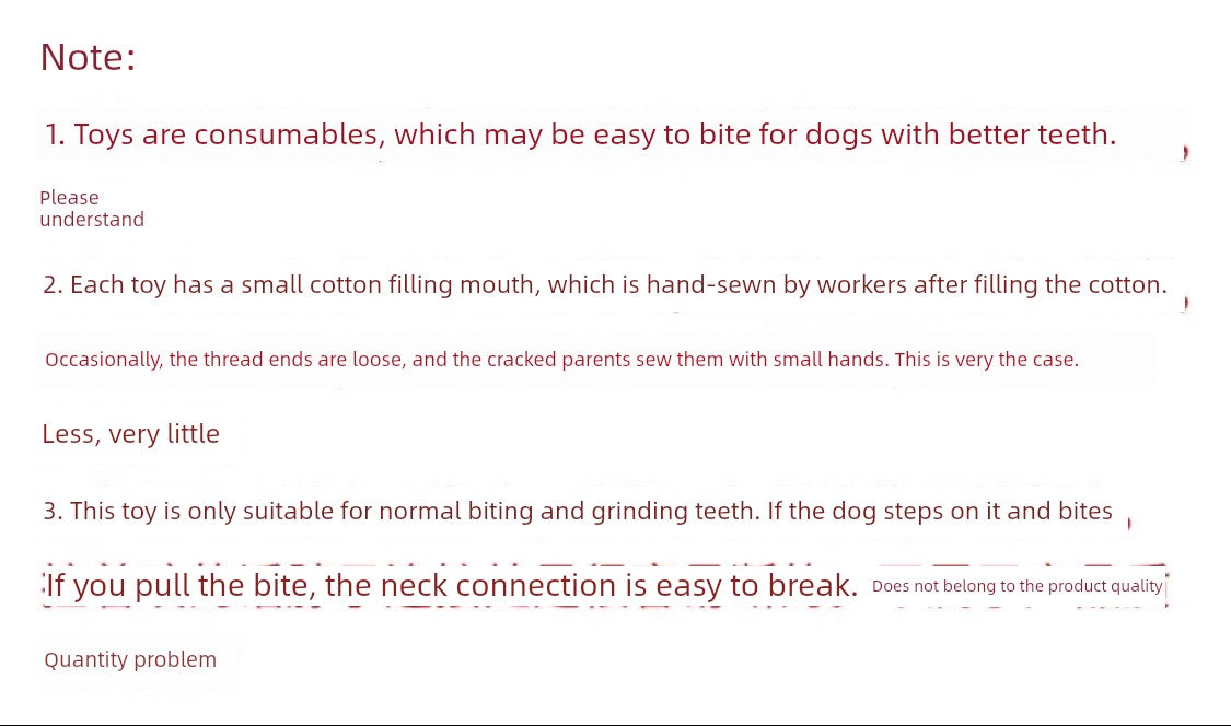 Gnawing Teeth Cleaning Sound Relieving Stuffy Small Size Dogs Pet Dog