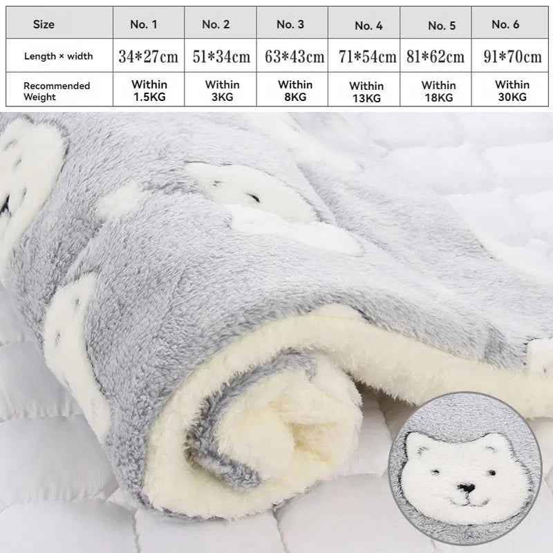 Soft Flannel Pet Bed Blanket
