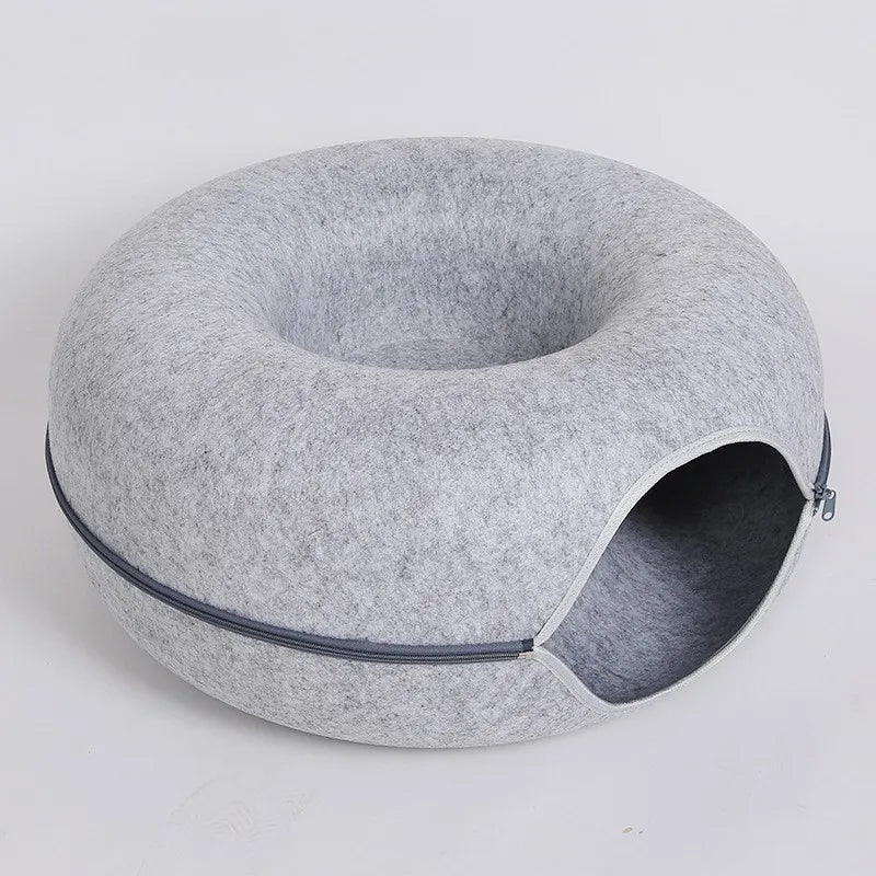 Interactive Donut Cat Bed