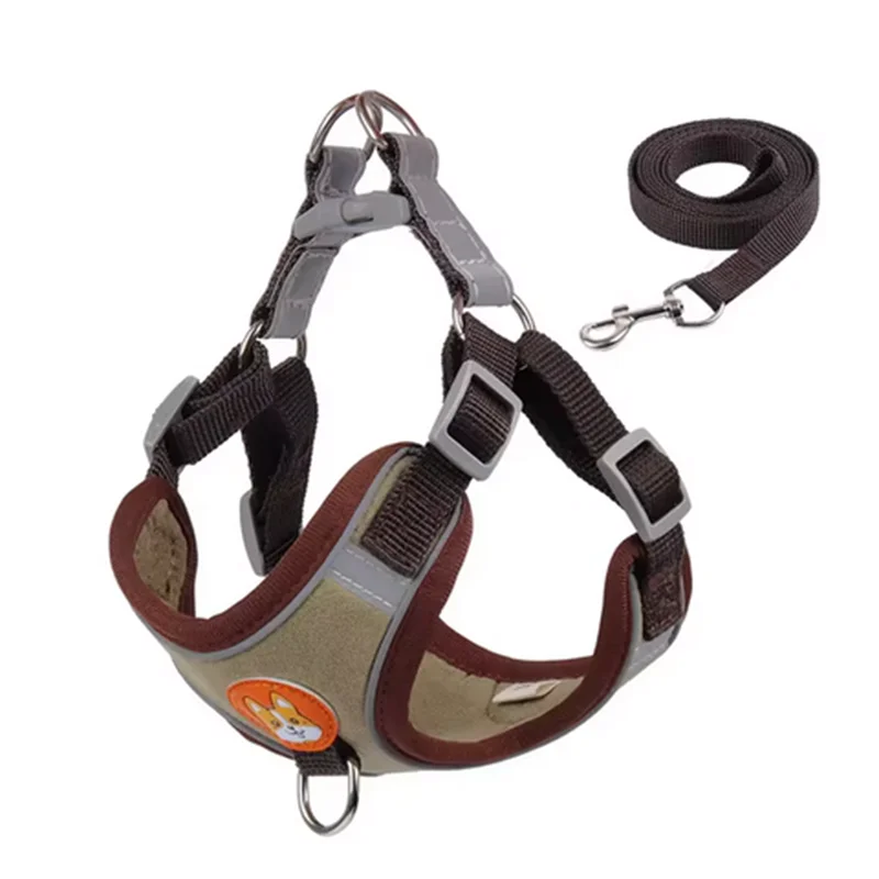 Adjustable Dog Harness Leash Set