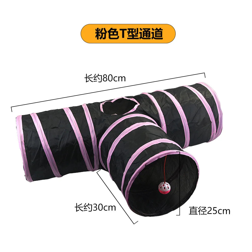Foldable Cats Tunnel for Interactive Pet Training Fun - Kitty, Puppy, Kitten, and Rabbit Tube Toy to keep your pets entertained