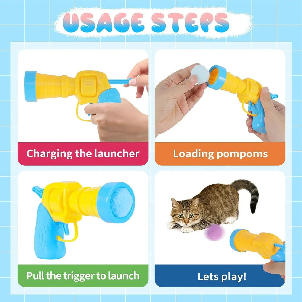 Plush Ball Shooting Gun Cat Toy