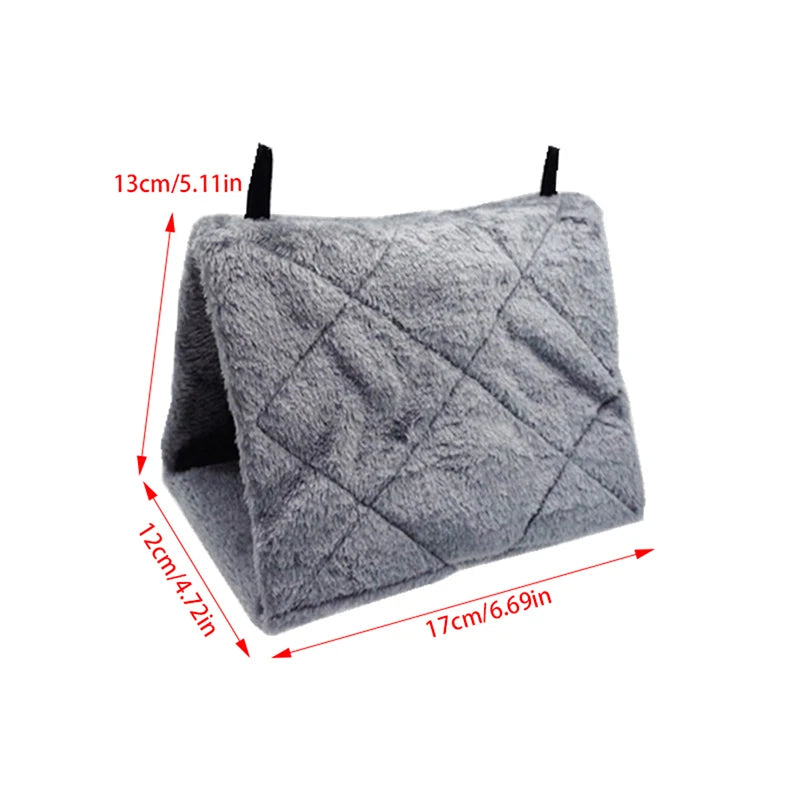 Pet Bird Cages Parrot Tent Warm Plush Hammock Hanging Cave Parakeet Hut Tent Bed Bird Nest House Sleeping Hatching Accessories