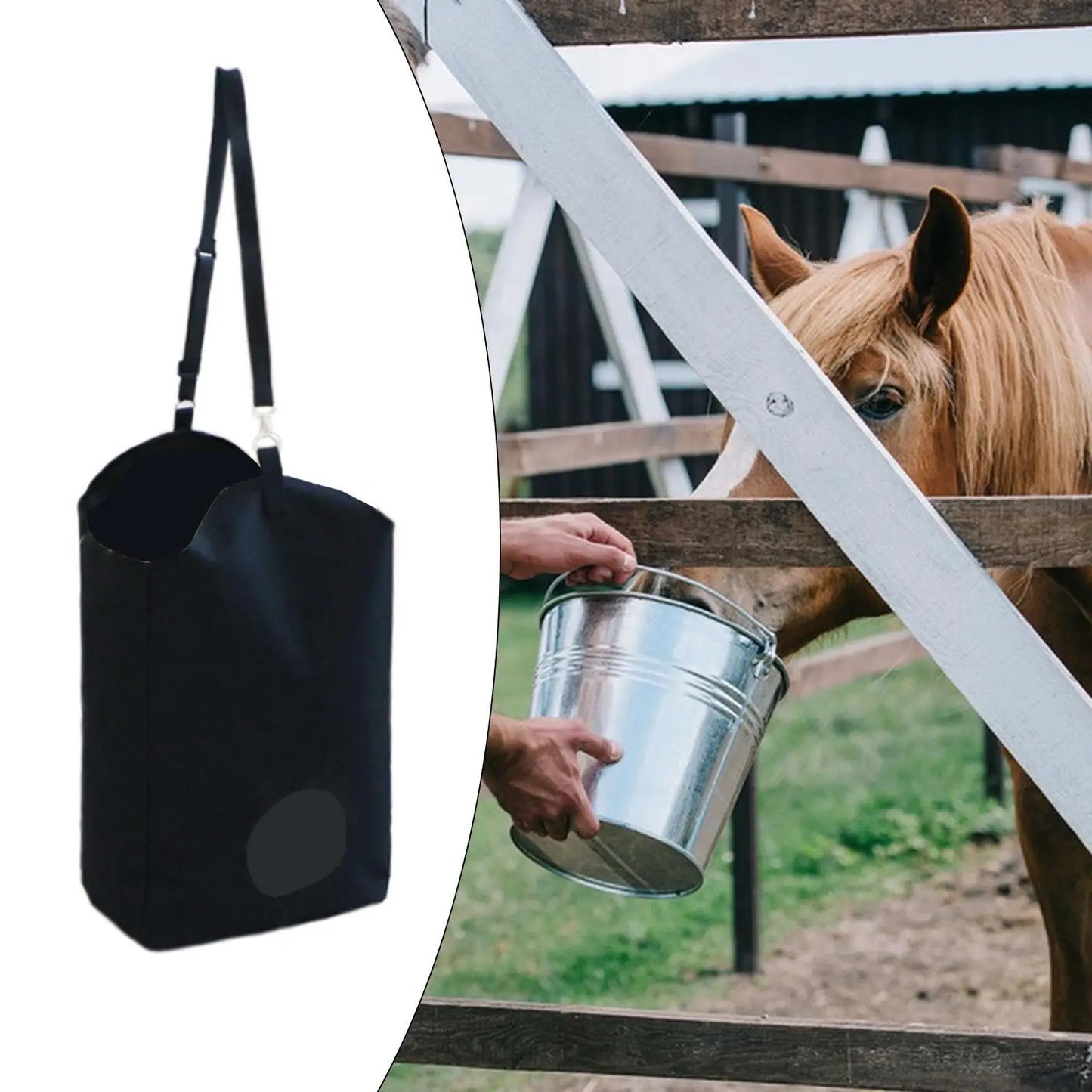 Horse Hay Bag Hanging Pouch Tote Bag Hay Container Horse Slow feed Hay Bag