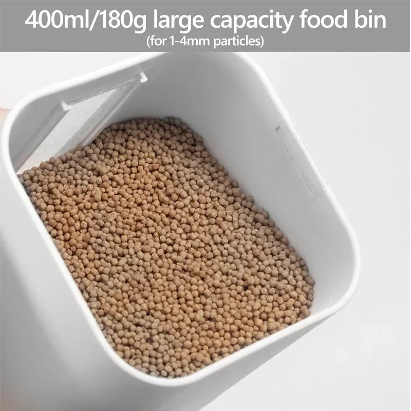 400ml Aquarium Automatische Feeder Aquarium Intelligente Timing High-capacity Fish Feeder Big Fish Feeder turtle feeding trough