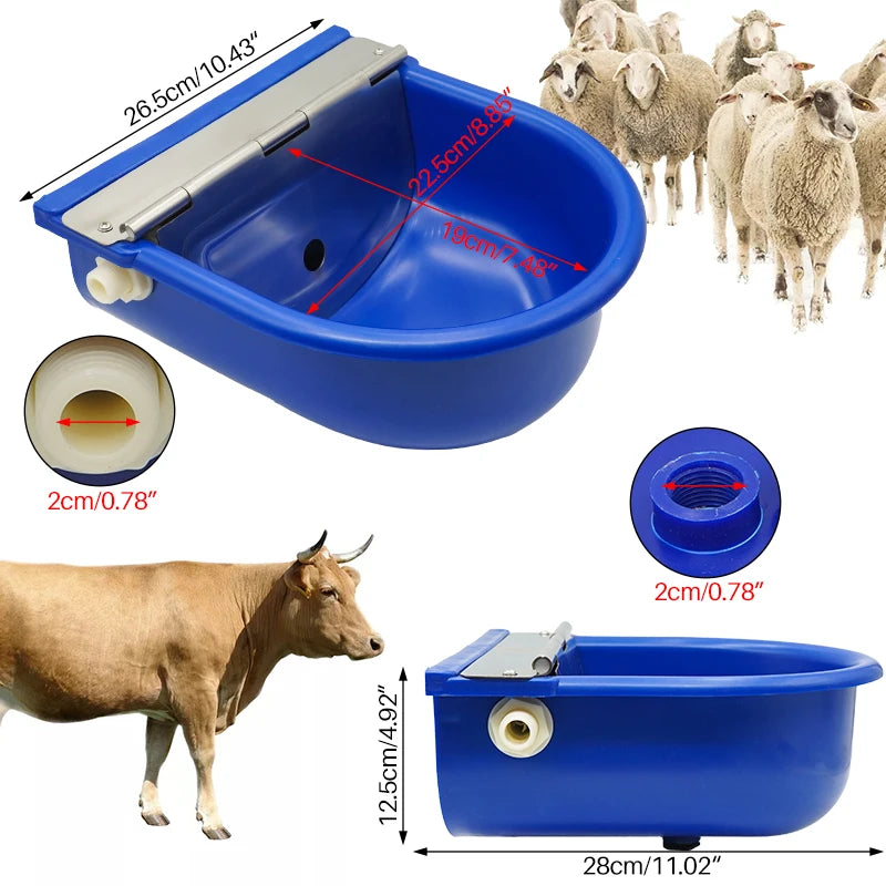 Livestock Cattle Goat Water Drinker Bowl Automatic Water Bowl Float Valve Cow Horse Drinking Bowl Farm Animal Feeding Eqipments
