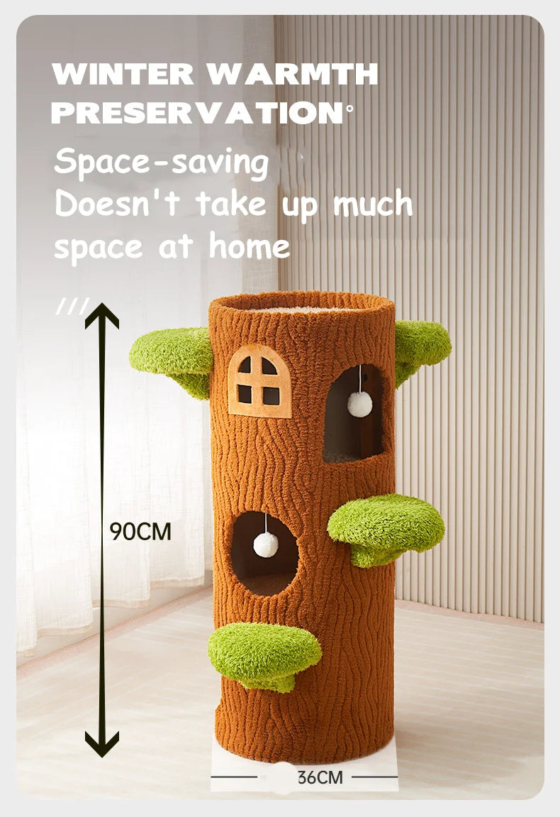 Cozy Large Multi-Level Cat Tree Tower Sisal Scratching Posts Felt Bed Cat Climbing Frame Furniture Toy for Your Feline Friend