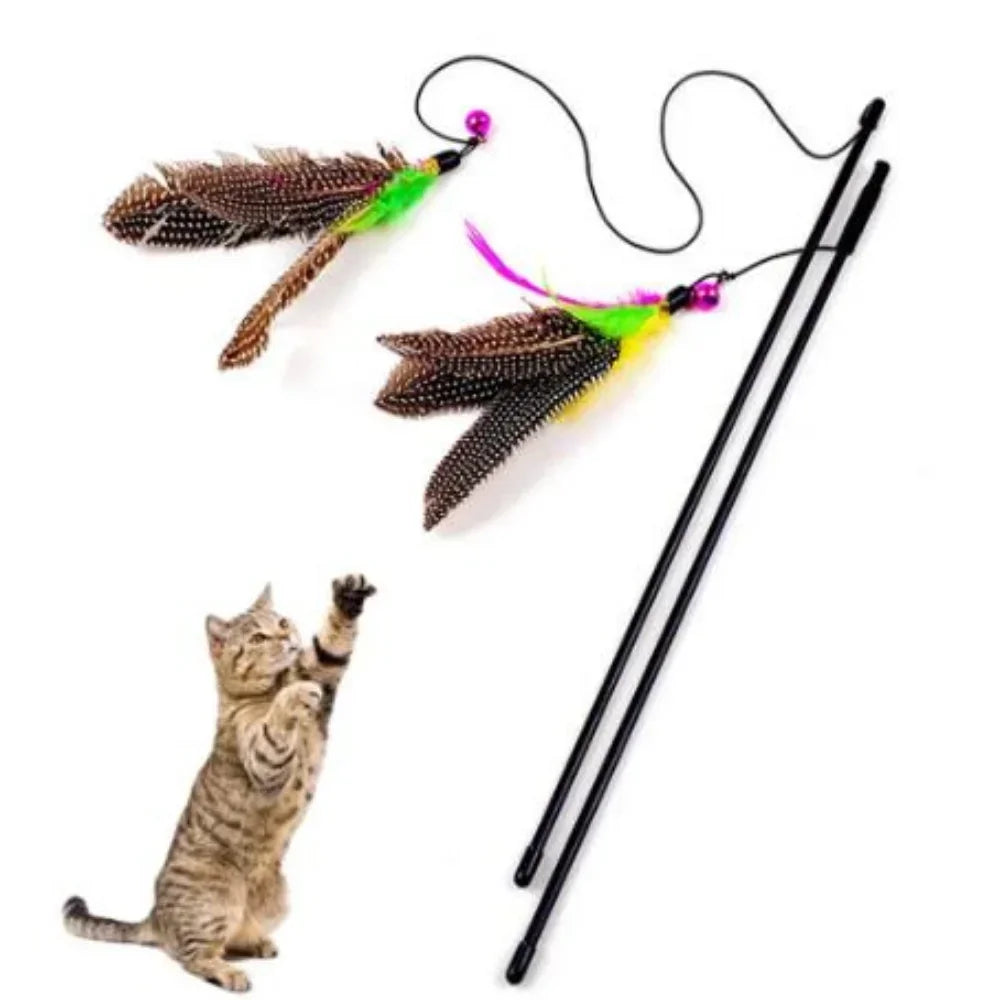 Funny Kitten Teaser Toy Rod