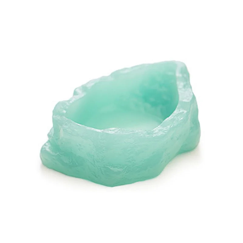 1pc Noctilucous Resin Reptile Bowls Feeding Worm Dish Mealworm Feeder Water Bowl for Reptile Frog Gecko Snake Spiders Turtles