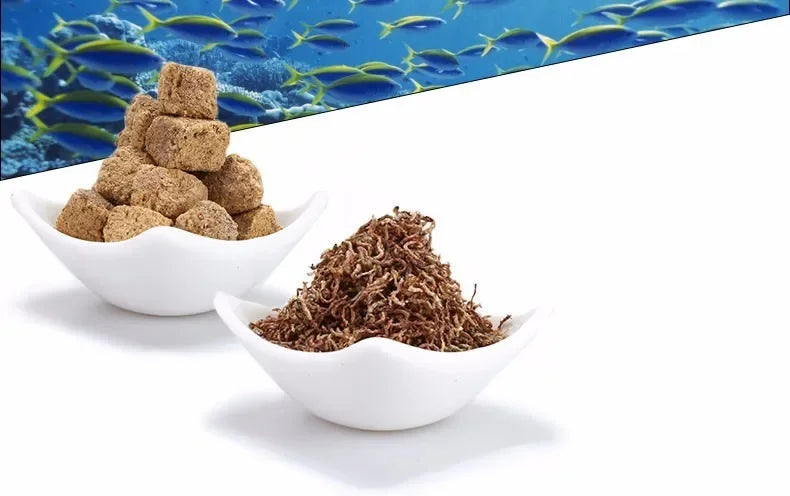 YEE Freeze Dried Artemia Salina Red Blood Worm Fish Food Feed for All Kinds of Tropical Aquarium Small Food