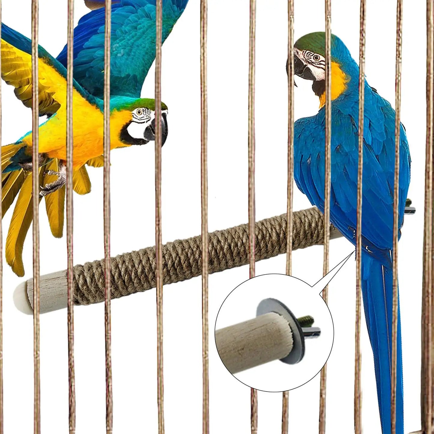 Bird Perch Parrot Bird Standing Climbing Standing Toy Wood Playing Climb Birds Branches Pet Bird Toys for Finches Budgies
