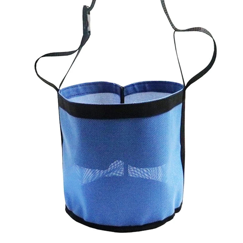 Horse Feed Bag, Mesh Horse Feeding Hays Bag Hays Bucket with Adjustable Strap