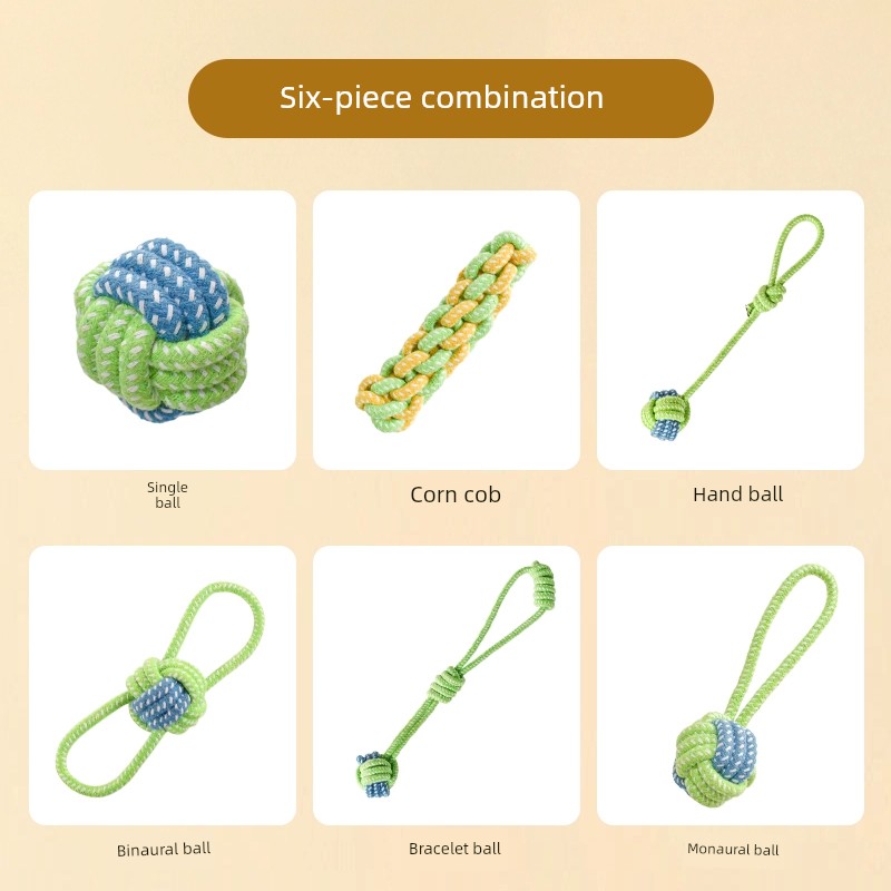 Knot Ball Labrador Border Collie Golden Retriever Tug of War Rope Dog