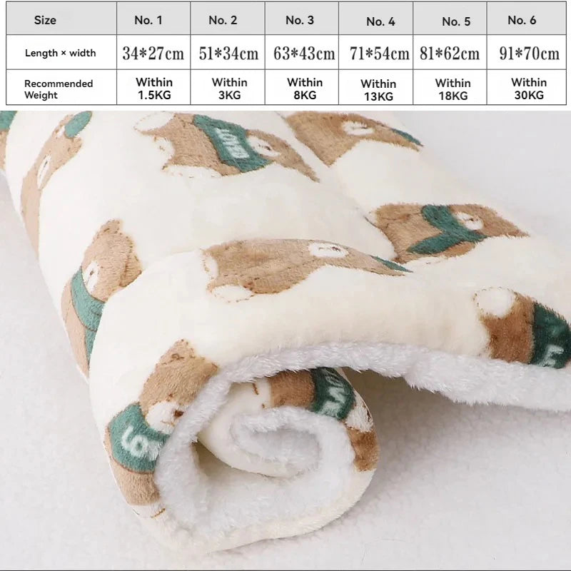 Soft Flannel Pet Bed Blanket
