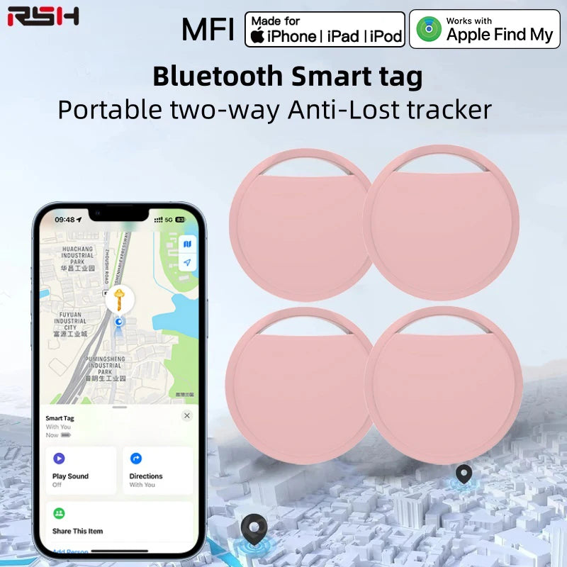 4-Pack GPS Tracker Bluetooth Smart air tag locator Work with Apple Find My ITag Anti Lost Reminder Device Car Key Pet Kid Finder