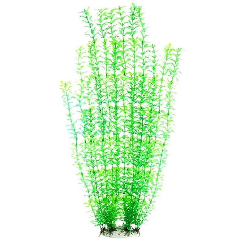 50CM Artificial Fish Tank Rare Plants Aquarium Fake Bamboo Leaf Water Grass Plastic Purple Green Water Grass Landscaping Decor