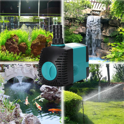 60/50/35/25/15/10/6/3W Ultra-Quiet Submersible Water Fountain Pump Filter Fish Pond Aquarium Water Pump Tank Fountain 220V-240V