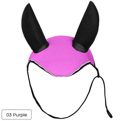 Horse Care Horse Riding Breathable Meshed Horse Ear Cover Equestrian Horse Equipment Fly Mask Bonnet Net Ear Masks Protector