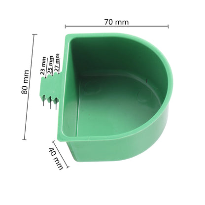 Plastic Parrot Feeder Food Water Bowl Pigeons Birds Cage Sand Cup Feeding Pet Bird Cage Semicircular Feeding Box 1 Pc