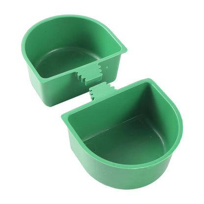 Plastic Parrot Feeder Food Water Bowl Pigeons Birds Cage Sand Cup Feeding Pet Bird Cage Semicircular Feeding Box 1 Pc