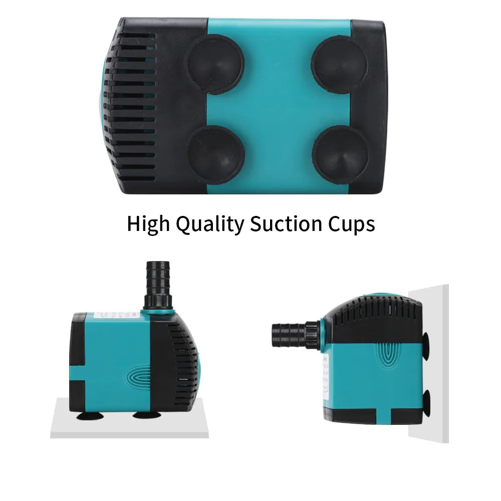 60/50/35/25/15/10/6/3W Ultra-Quiet Submersible Water Fountain Pump Filter Fish Pond Aquarium Water Pump Tank Fountain 220V-240V