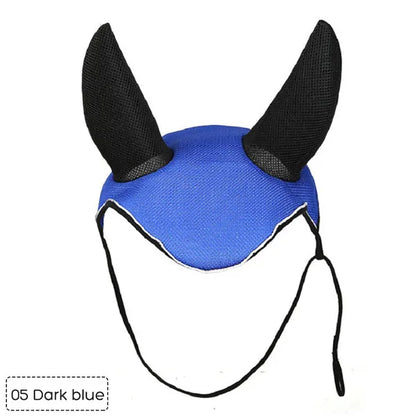 Horse Care Horse Riding Breathable Meshed Horse Ear Cover Equestrian Horse Equipment Fly Mask Bonnet Net Ear Masks Protector