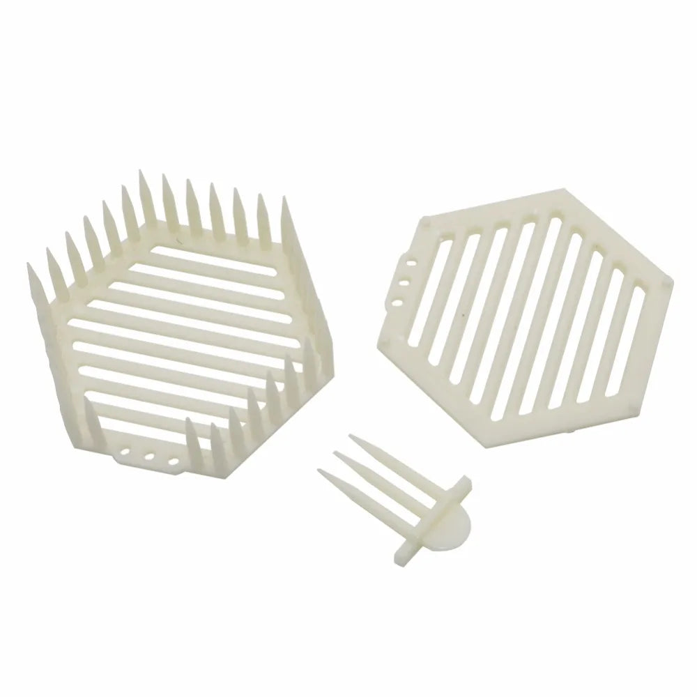 10 Pcs Beekeepers Hexagon Crown Of Thorns Needle Cage Queen King Prisoner Pinned Type Cage Beekeeping Tools