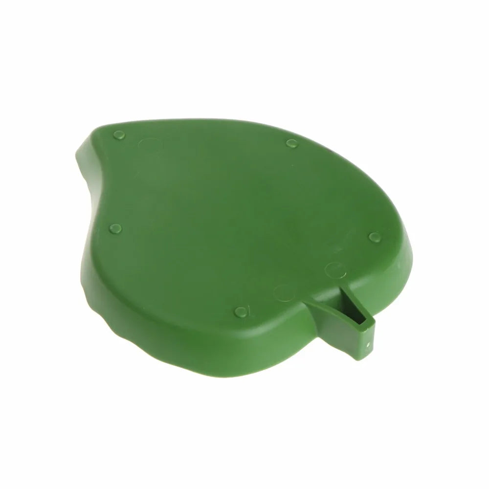 Plastic Reptile Pet Water Food Dish Bowl Gecko Meal Worm Feeder Green Leaf Shape 2size Turtle Aquatic Pets Supplies