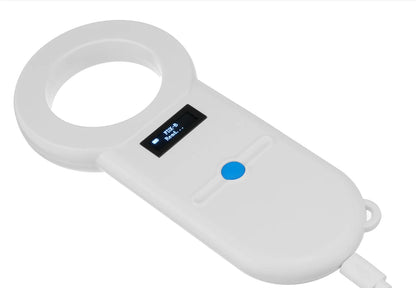Rfid FDX-B/A animal tag Microchip reader ISO chip Portable OLED pet dog cat scanner 134.2khz for rfid glass tag/rabbit ear tag