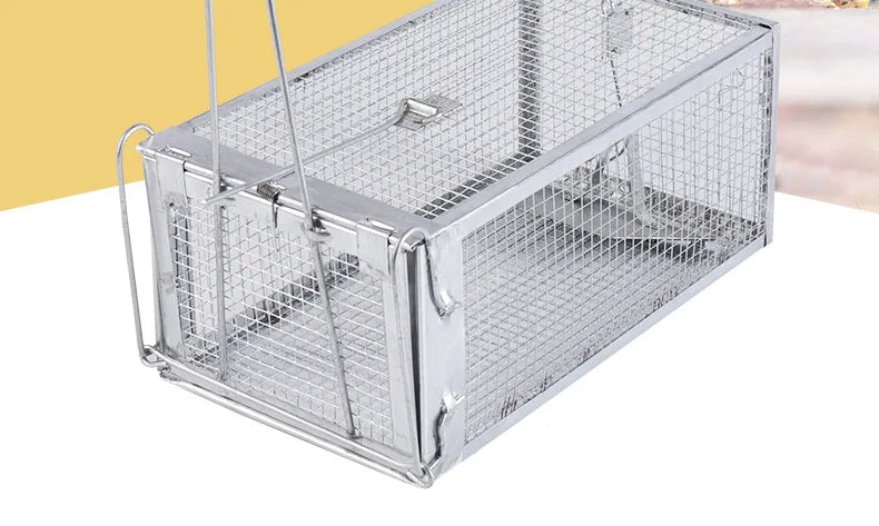 1pc Iron Sensitive Rat Trap Rat Catcher Cage for Chipmunks Rats Hamsters Similar-sized Live Rodents