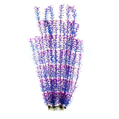 50CM Artificial Fish Tank Rare Plants Aquarium Fake Bamboo Leaf Water Grass Plastic Purple Green Water Grass Landscaping Decor