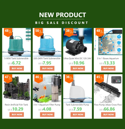 60/50/35/25/15/10/6/3W Ultra-Quiet Submersible Water Fountain Pump Filter Fish Pond Aquarium Water Pump Tank Fountain 220V-240V