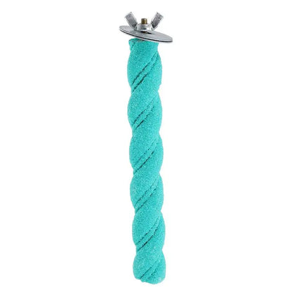 Parrot Claw Grinding Stick Wooden Stick Bird Perching Sand Parakeet Grinding Bar Teeth Bite Toy Pet Bird Chew Toy Parrot Cage