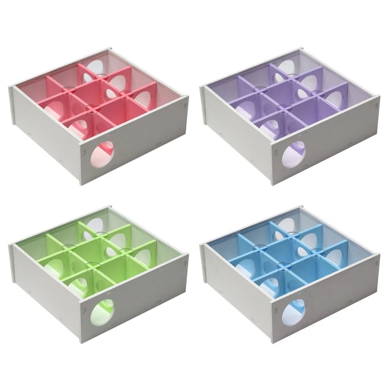 Hamster House Maze 9 Chambers 10 Holes Tunnel Exploring Toys Clear Cover for Dwarf Hamster Mini Gerbils Small Mice Drop Shipping
