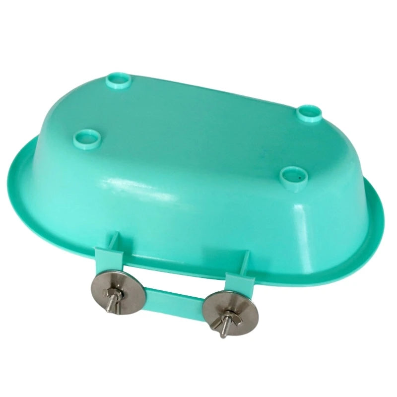 Screw Bird Bathtub for Parrots Birdcage Hanging Shower Basin Parrot Bathing Tray Cage Bathing Tub for Various Size Bird