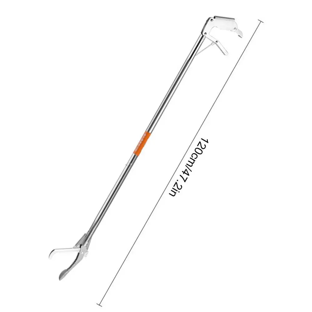 Multipurpose Foldable Snake Catcher Tongs Stainless Steel Wide Jaw Reptile Grabber Stick Tool Thick Catching Snakes