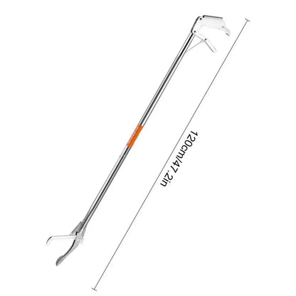 Multipurpose Foldable Snake Catcher Tongs Stainless Steel Wide Jaw Reptile Grabber Stick Tool Thick Catching Snakes