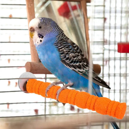 Parrot Claw Grinding Stick Wooden Stick Bird Perching Sand Parakeet Grinding Bar Teeth Bite Toy Pet Bird Chew Toy Parrot Cage