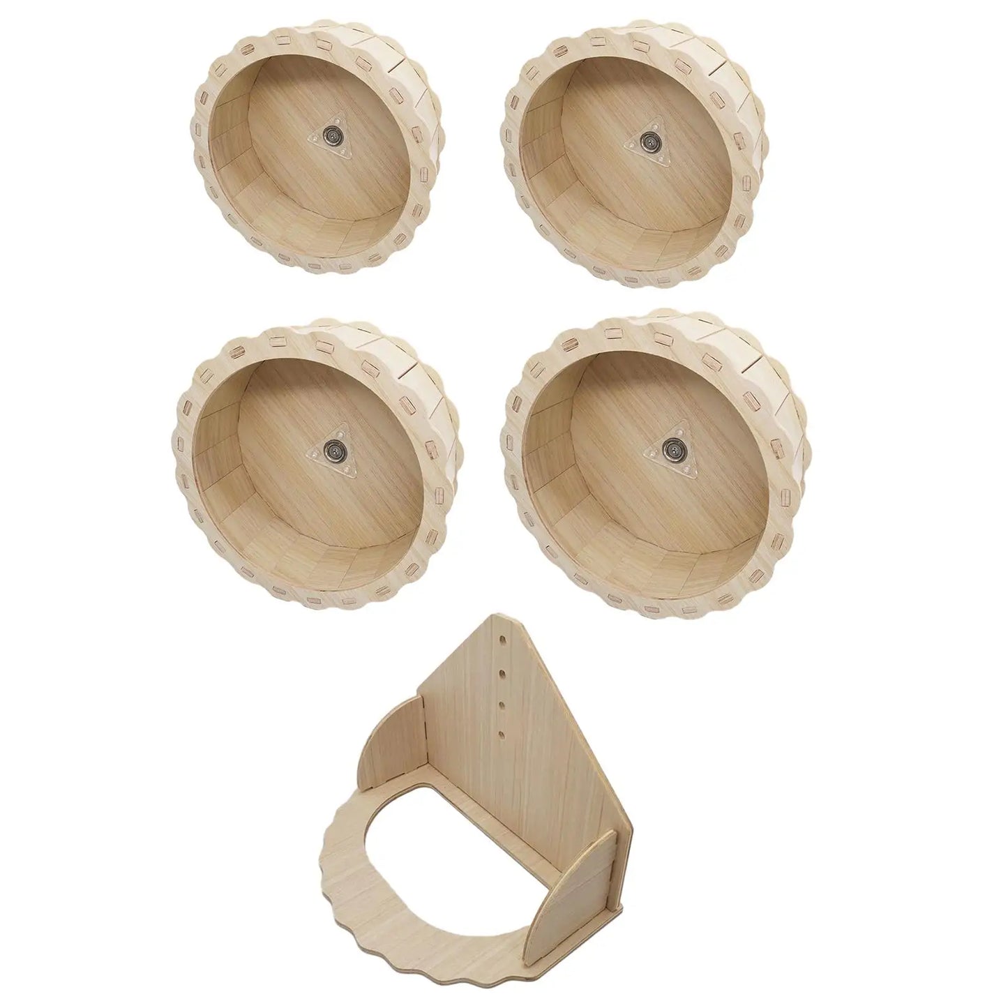 Hamster Wooden Running Wheel Toys Exercise Wheel for Cage Quiet for Kitten Chinchilla Gerbils Dwarf Hamster Other Small Animals