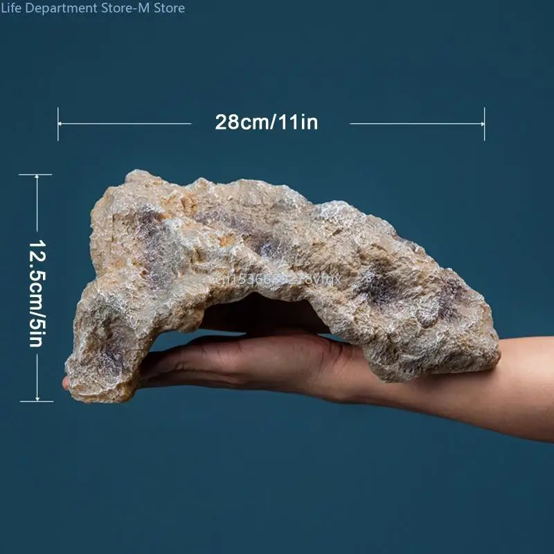 Fish Hiding Rock Cave Aquarium for Turtle Basking Hide Habitat Shelter Decorations Snake Terrarium Orname