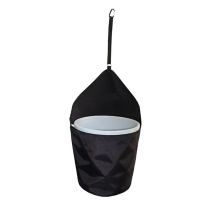 Horse Trailer Organizers Horse Feed Bag Container Hanging Bucket Holder Nylon Black Trailer Bucket Bag Easy to Install