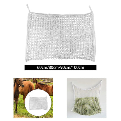 Hay Bag for Horses Slow feed Hay Net Portable Space Saving Hanging Mesh Bag Horse Feeder for Full Day Feeding Trailer Stall