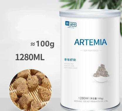 YEE Freeze Dried Artemia Salina Red Blood Worm Fish Food Feed for All Kinds of Tropical Aquarium Small Food