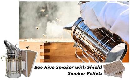 Starter Kit 10-Frame Bee Boxes and Frames Starter Kit Wax Coated Bee Hives and Supplies Starter Kit Including Beekeeping Tools K