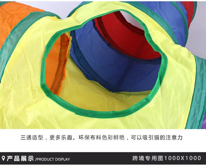 Foldable Cats Tunnel for Interactive Pet Training Fun - Kitty, Puppy, Kitten, and Rabbit Tube Toy to keep your pets entertained