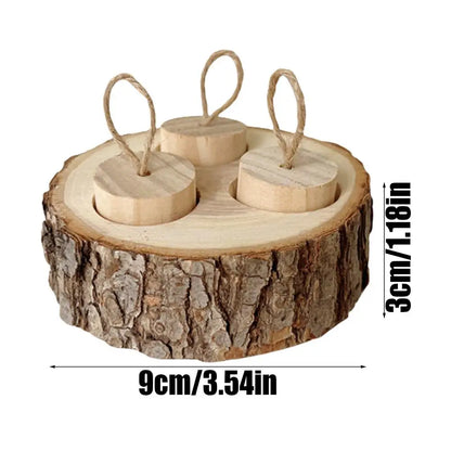Hamster Enrichment Foraging Toys Wooden Snuffle Rabbit Toy Wooden Interactive Enrichment Treat Dispenser For Gerbils Rats