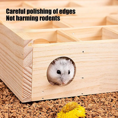 Maze Hamster Toy Hamster Play Toys Gerbil Maze Wooden Funny Toy Hamster Toys Gerbil Maze Small Pet Animals Activity With