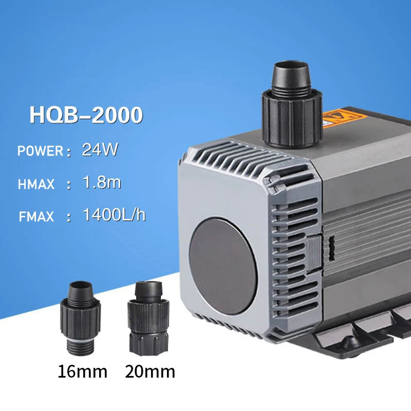 Aquarium Submersible Pump 220-240V Fountain Filter Fish Pond Silent Pump Amphibious Water Tank Fountain Side Suction Pump